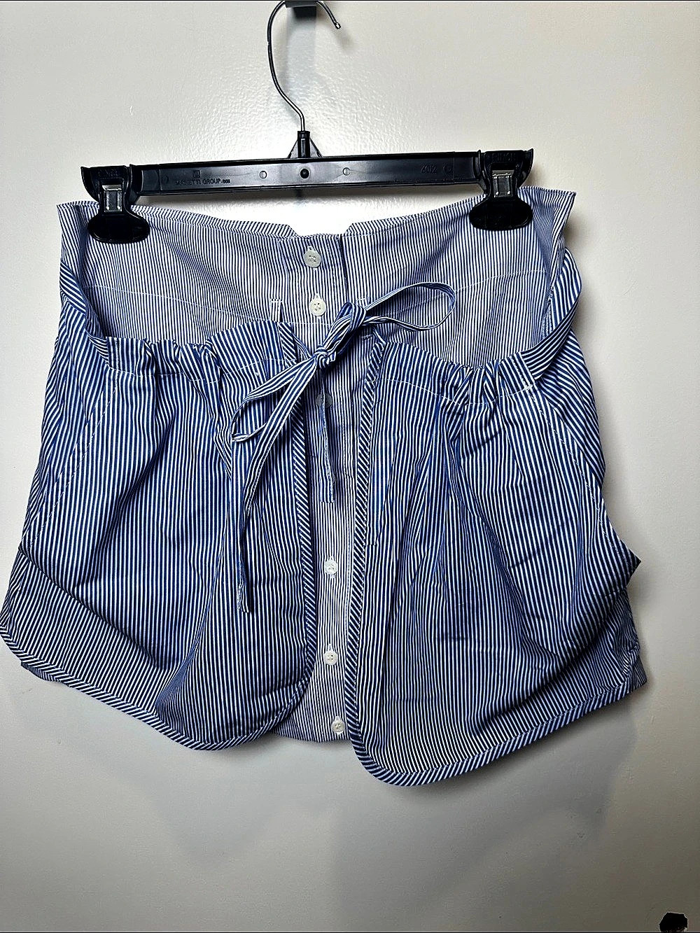 THAKOON Striped Mini Skirt with Pockets in Blue & White (55)
